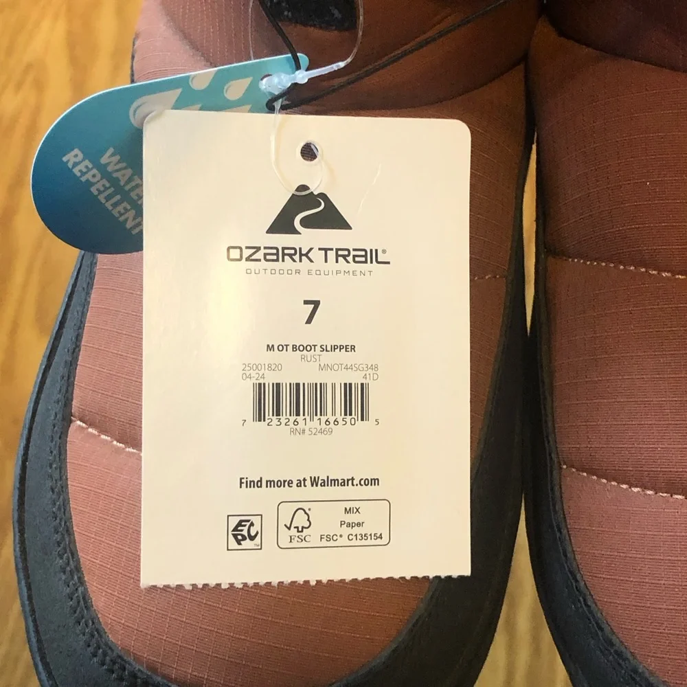 Ozark Trail Brown Durable Rain & Snow Boots Hiking Trail Boots